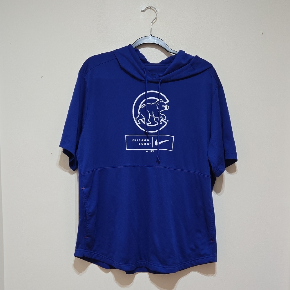 Nike Men's Lockup Performance Chicago Cubs Blue Hooded Top